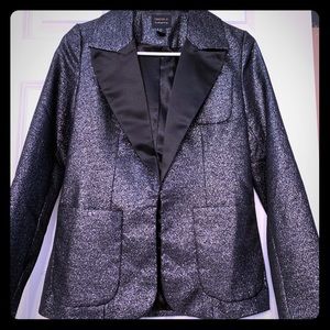 Black glitter blazer